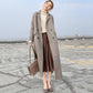 2019 Women Plus Size Autumn Winter Cassic Simple Wool Long Coat Female Robe Outerwear Manteau Femme
