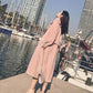 Autumn and Winter Woolen Jacket Women's Lantern Sleeves Waist Waist Women's Mid-length Ladies Temperament Woolen Coat Warm Jacket