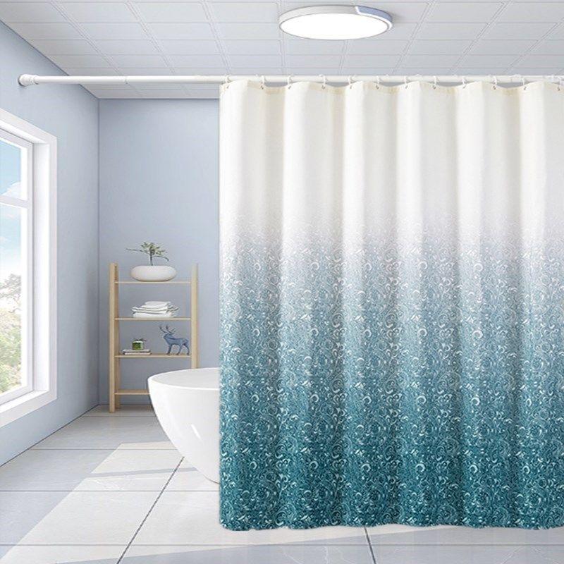 Thicken Shower Curtain Bathroom Shower Curtain Cloth Waterproof and Mildew-proof Partition Door Curtain Toilet Curtain