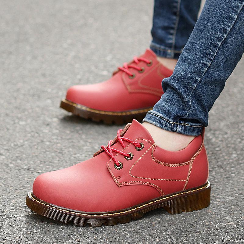 Autumn and Winter Shoes Women Men  Plus Velvet Cotton Shoes Couple Martin Boots Leather Casual Shoes