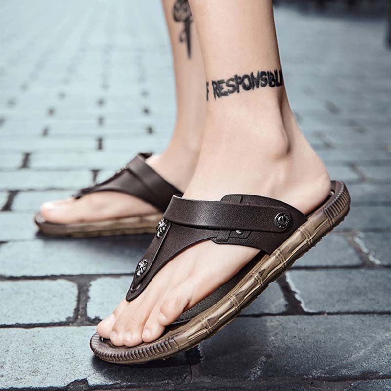 Sandals and Slippers Men's Summer Flip Flops Men's Non-slip Home Wear Men's Sandals Men's Korean Version of The Trend of Social Beach Shoes