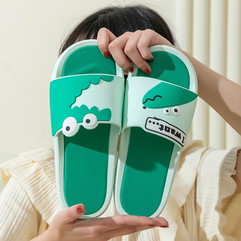 Slippers Summer Men and Women Cartoon Cute Soft Slippers Bathroom Non-slip Slippers Thick Bottom Outer Wear Slippers Unisex