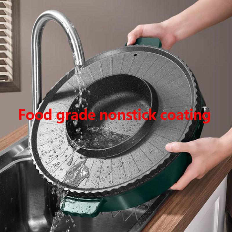 2200W Heat Pot BBC All-in-one Machine Electric Baking Pan Flat Frying Pan Multi-purpose Small Heat Pot for Family