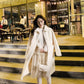 Thickened Imitation Lamb Plush Women's Coat In Winter Mid-length Large Size Wild Loose Windbreaker