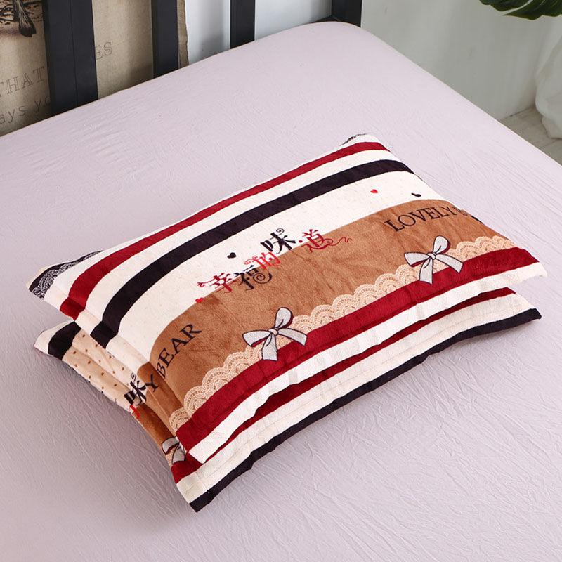 Flannel Pillow Case Pair of Adult Student Coral Fleece Pillow Case Pillow Case