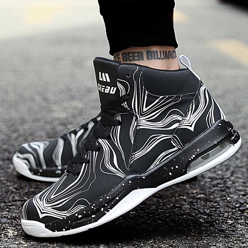 Basketball shoes men's blue sneakers shock-absorbing basketball shoes men's shoes outdoor breathable