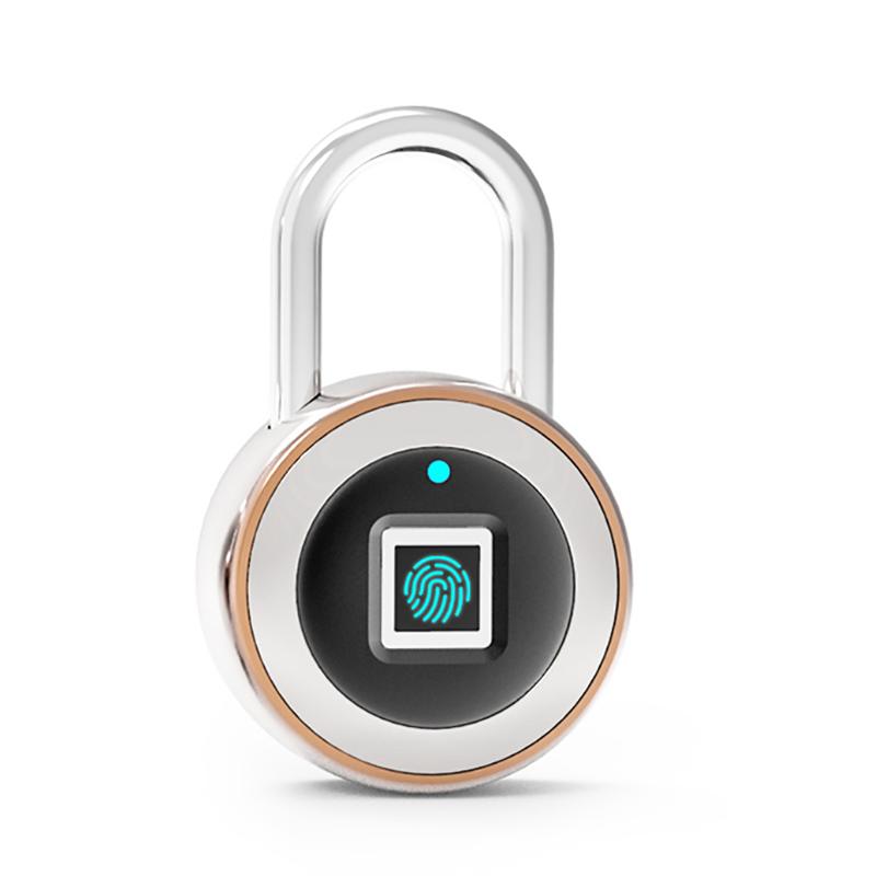 Fingerprint Padlock Intelligent Lock Dormitory Locker Warehouse Door Security Lock Outdoor Remote Authorization Password Padlock