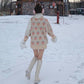 Autumn Winter Sweet Lolita Cute Pink Cartoon Fruit Pattern Knitted Casual Pullover Loose Sweater Long Style Top Outwears