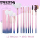 12pcs Synthetic Kabuki Makeup Brush Set Cosmetics Foundation Blending Blush Makeup Tool