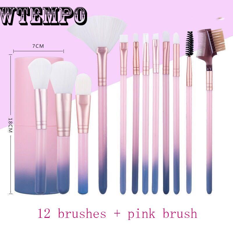 12pcs Synthetic Kabuki Makeup Brush Set Cosmetics Foundation Blending Blush Makeup Tool
