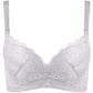 Women's Small Chest No Rims Underwear Adjustable Comfortable Bra Gather Wide Side Sexy Floral Embroidered Brassiere Full Cup Breathable ABC Cup