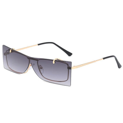 WTEMPO Square Flip Sunglasses Men and Women Punk Sunglasses Women's Tide Ocean Sunglasses