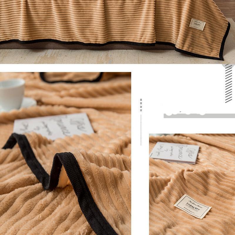 Winter Coral Fleece Blanket Plus Velvet Thick Double-sided Fleece Sheets Flannel Dormitory Single Bed Blanket
