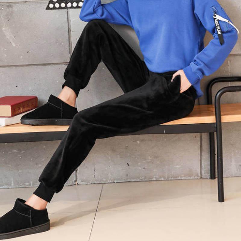 Autumn and Winter Plus Velvet Thickened Sweatpants Women Loose Bottoming Guard Pants Feet Leisure Rhyme Daharem Pants Women