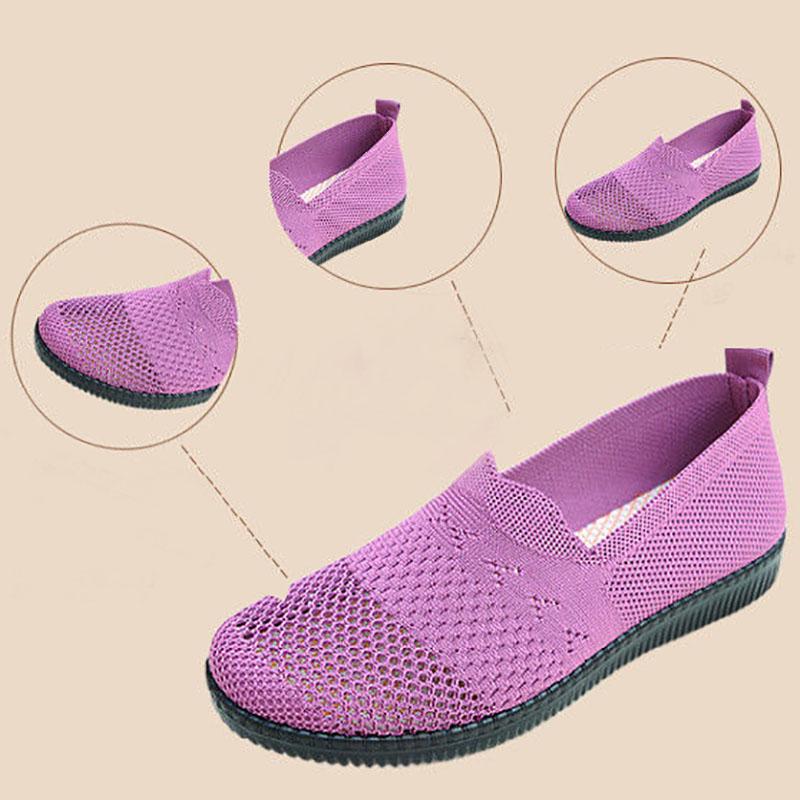 Old Beijing Soft-soled Cloth Shoes Women Middle-aged and Elderly Mother Shoes Net Shoes Women's Breathable Elderly Shoes