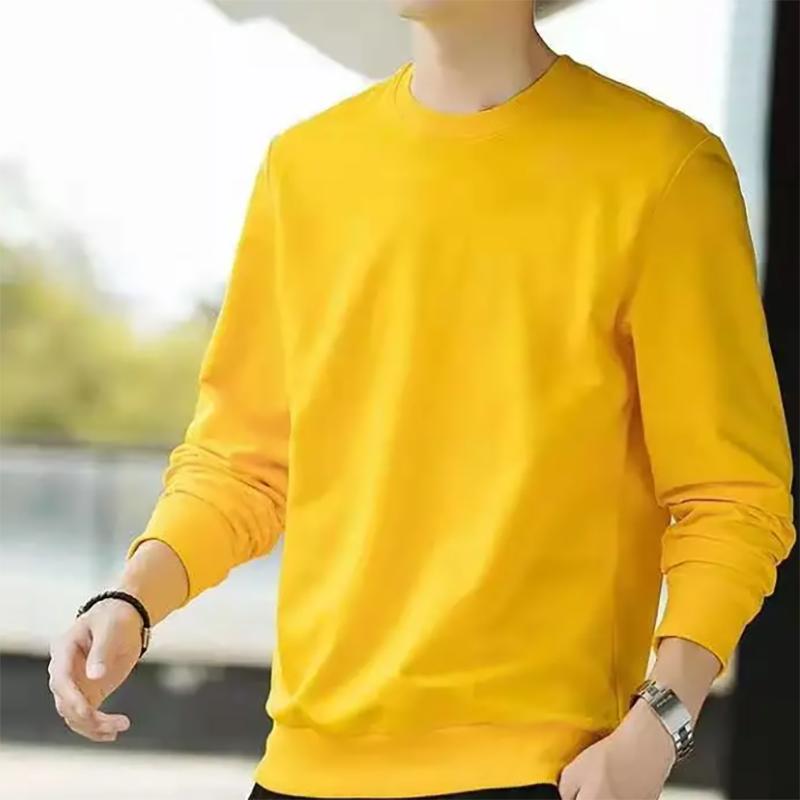 Sweater All-match Solid Color Sweater Men Loose Long-sleeved Sweater Autumn Couple Sweater Pullover Bottoming Sweater Plus Velvet