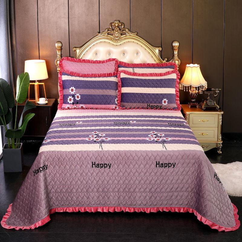 3pcs/set Thick Velvet Bed Sheet Set  Winter Double-sided Short Velvet Blanket Pillowcases Three-piece Set