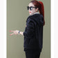 Fleece Thickened Faux Lamb Wool Coat Women's Short Korean Style Loose Autumn and Winter Hooded Top