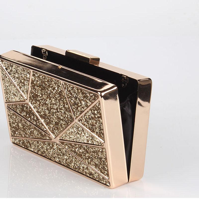 Elegance Luxury Women's Clutch Bag Shoulder Bag Ladies Smooth Box Bag Wedding Evening Banquet Bridal Rhinestones 2 belts