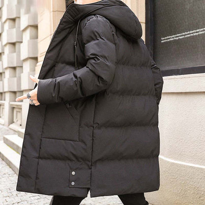 Padded Jacket Men's Trendy Jacket Winter Thick Padded Jacket Mid-length Down Padded Jacket Men's Large Size