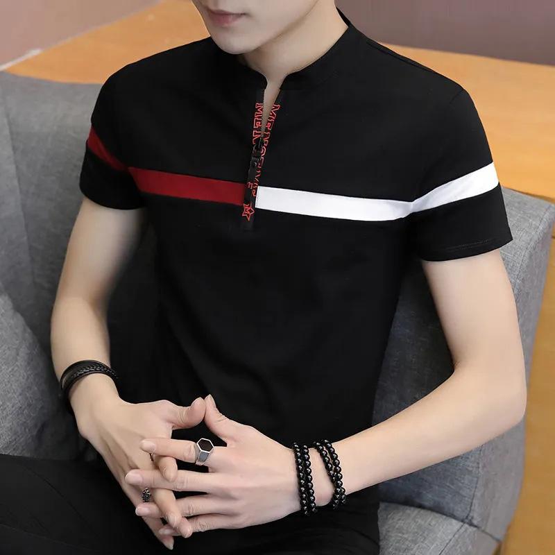 Short Sleeve T-Shirt Men's Cotton Casual Half Sleeve T-Shirt Summer Men's Top Teen Polo Shirt