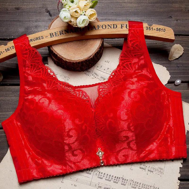 Thin Section Skin-friendly Breathable No Steel Ring Gathering Adjustment Side-retraction Anti-sagging Chest Women's Underwear Bra