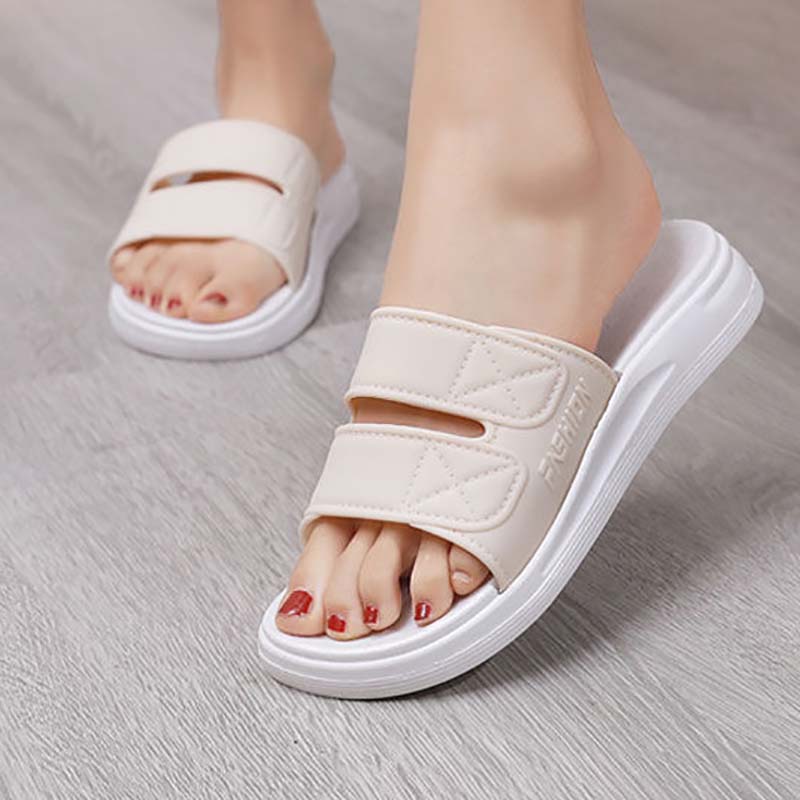 Thick-soled Slippers Women Summer Wear Students Korean Fashion All-match Home Non-slip Sandals and Slippers