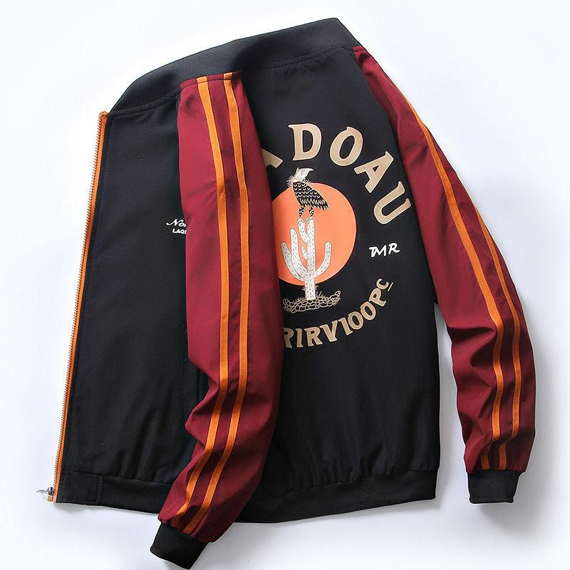 Men's Jacket Spring and Autumn Casual Young and Middle-aged Jacket Baseball Uniform Collar All-match Trend Top Men's Clothing