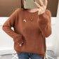 Fall Loose Student Sweater Outer Wear Autumn and Winter Round Neck Knitted Bottoming Shirt