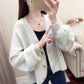 Short Sweater Cardigan Spring and Autumn Fashion Loose Top Knitted Long-sleeved Jacket Women