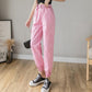 Drawstring Overalls Women's Summer Women's Korean Style Loose Bf Wind Casual Pants High Waist Harem Pants