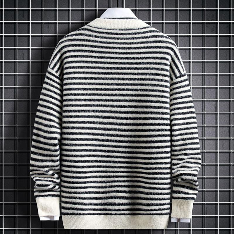 Plus Velvet Turtleneck Sweatshirts Men Fashion Plus Fat Loose Knit Warm Sweater Trendy Mens Sweaters