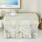 Lace Yarn Edge Microwave Oven Cover Cloth Dustproof Curtain Kitchen Household Antifouling Cover Towel