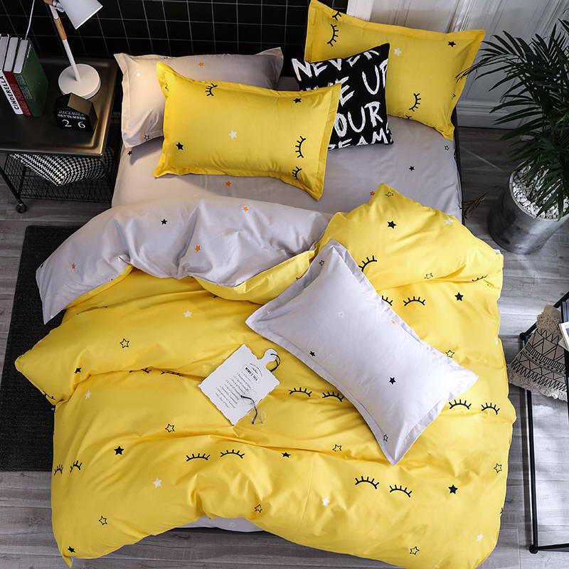 Black And White Stripes Bedding Sets Geometry Soft Bed Sheet Pillowcase &Duvet Cover Se