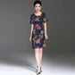 Women's Summer Plus Size Loose Long Dress Print Slim Skirt Mother Dress