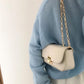 Metal Chain Women Shoulder Messenger Bags Casual Portable PU Leather Multi-Layer Large Capacity