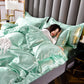 Washed Ice Silk Four-piece Set Pure Color Satin Silk Imitation Silk Bedding