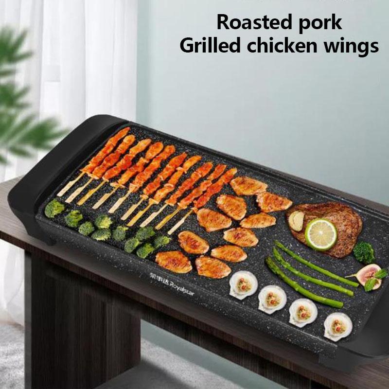 1500W Electric Grill Multi-function Smokeless Oven BBC Machine Medical Stone Oven Bakeware Frying Pan