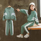 Girls Spring and Summer Sports Suits Long-sleeved Loose Casual Sportswear Girl Teenage Children's School Clothing