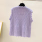 V-Neck Knitted Vest Women New Korean Fashion Sleeveless Sweaters Waistcoat for Outwear Spring Autumn 2021