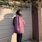 Both Sides Wear Cotton-padded Jacket Women Korean Style Loose Mid-length Winter College Style Warm Workwear Padded Jacket