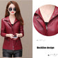 Women's Sheepskin Leather Jacket Autumn and Winter Short  Leather Jacket Slim Large Size Motorcycle Motorcycle Jacket   Sheepskin Coats