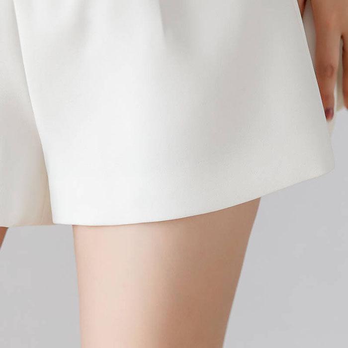 Pofulove Summer Women High Waist Zipper Chiffon Wide Leg Pants Casual Loose Slim Mini A-line Pants