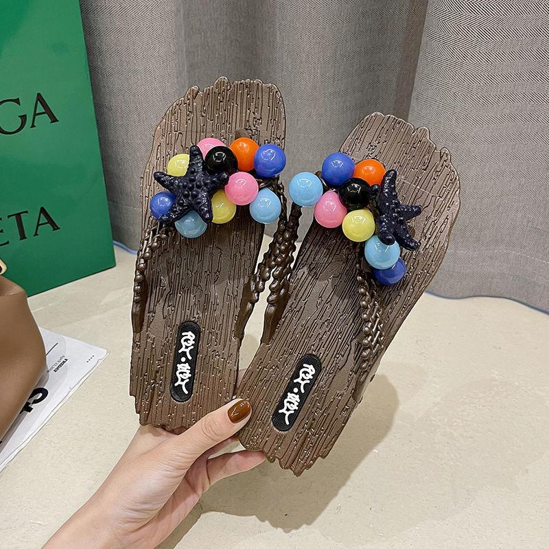 Korean Fashion Summer Seaside Vacation Beach Flip Flops Flat Bottom Non-slip Bathroom Student Slippers