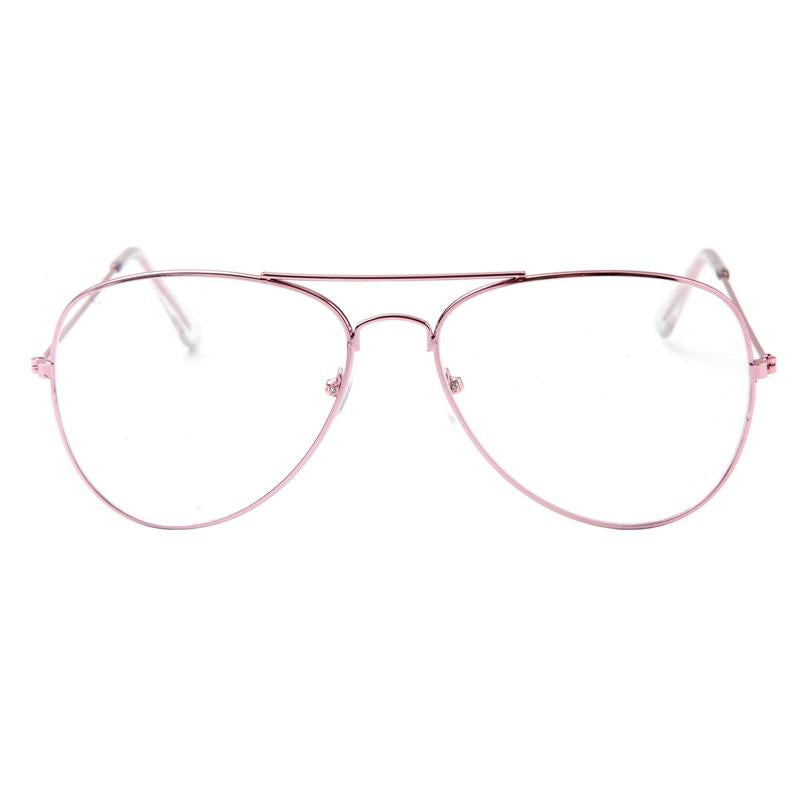 WTEMPO Aviation Gold Frame Sunglasses Female Classic Eyeglasses Transparent Clear Lens Optical Women