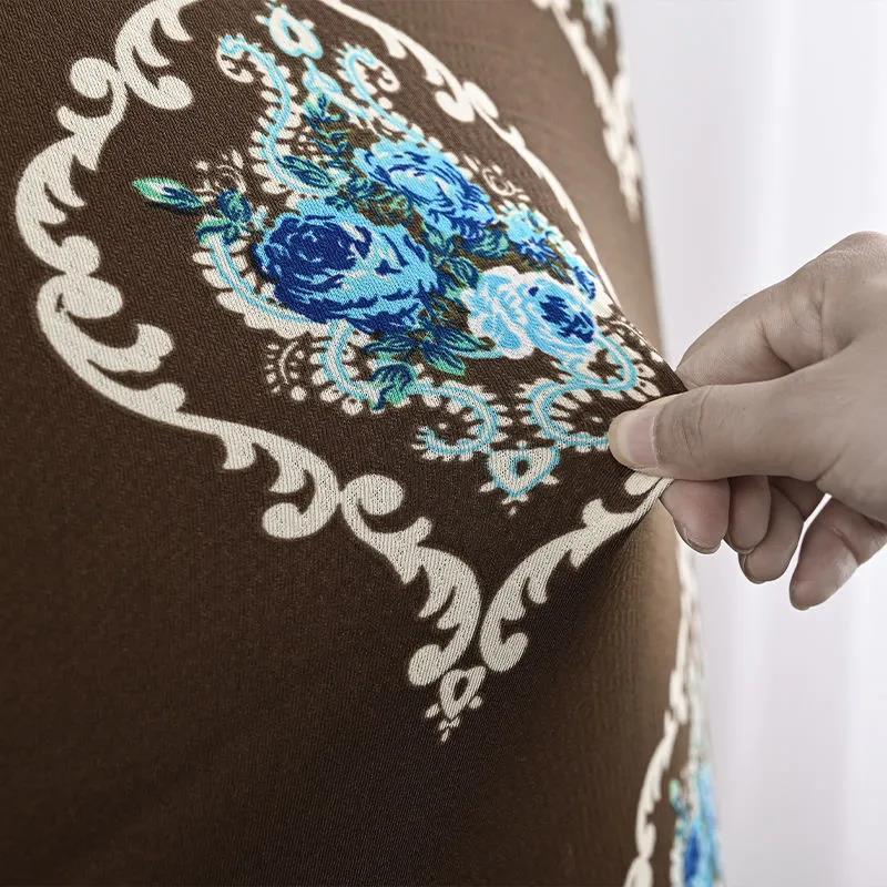 European-style Thickened High-end Elastic Chair Cover Four Seasons General Purpose Dining Table and Chair Cover Rectangular Fabric Chair Cover