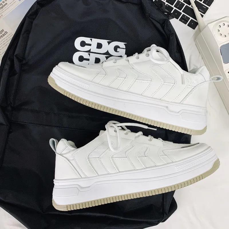 Men's Shoes Trendy Shoes Air Force No. 1 Aj Small White Shoes Men's Korean Version of Sports Casual White Leather Shoes for Boys