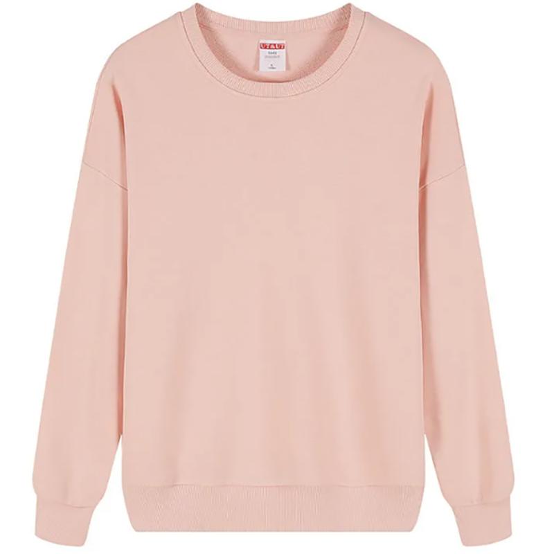 Loose Solid Color Sweater for Men with Long-sleeved Sports Wind Cotton Terry Soft and Lazy Wind Sweatershirts