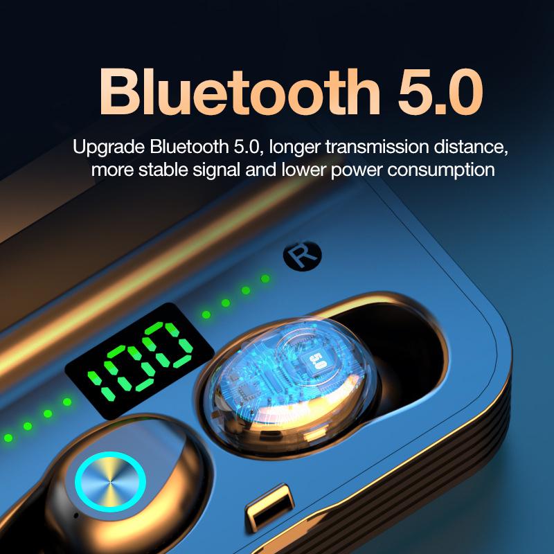 Waterproof 5.0 Earphones Bluetooth Mini HIFI TWS Earbuds Wireless Headphones Noise Reduction Headset