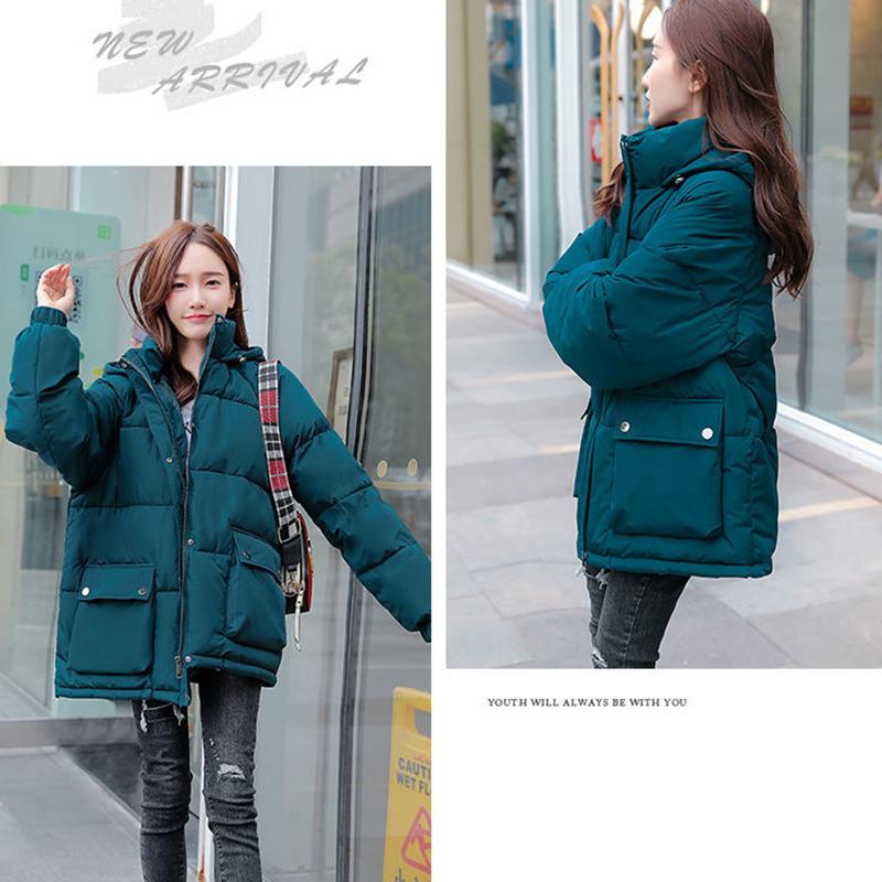 Winter Plus Size All-match Hooded Ladies Cotton Padded Jacket Short Loose Bread Coat Beautiful Down Padded Coat